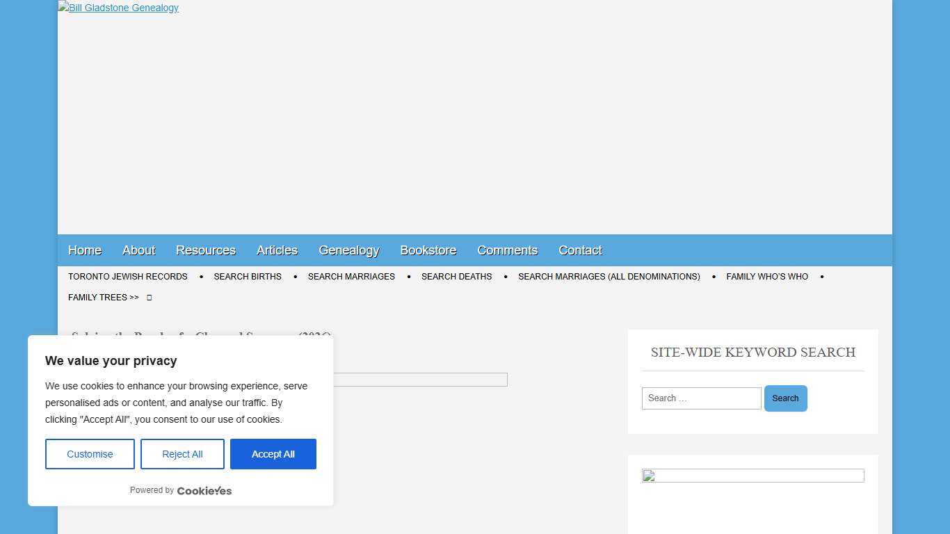 Solving the Puzzle of a Changed Surname (2026) – Bill Gladstone Genealogy